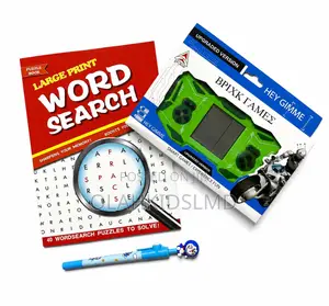 Boys’ Activity Bundle – Word Search Book, Handheld Game Console