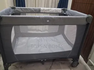 Baby. Cot Play Pen Grey With Grey Base 0 to 36months