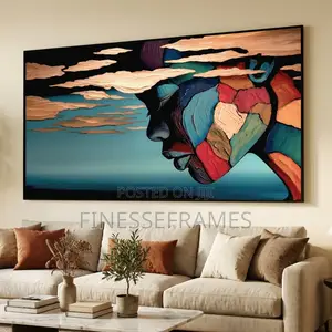 Abstract Landscape Wall Art Frame 72 by 32 and 24 by 36 Inches
