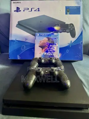 Ps4 Slim With Box, Game, 2 Original Pads