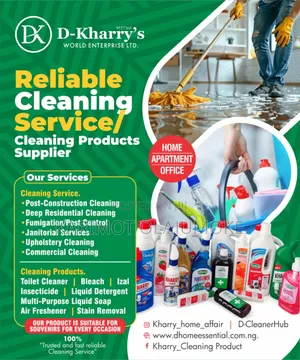 Reliable Cleaner Service/ Cleaning Products Supplies