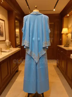 One Set of 2 Pieces With Scarf of a Quality Material Blouse Trouser