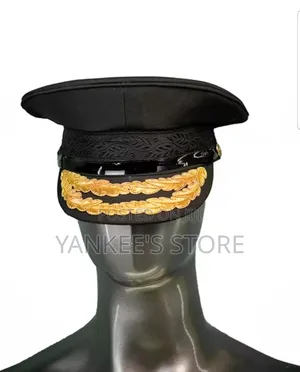 Brand New Black and White Captain Inspired Luxe Men's Hat