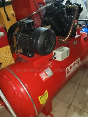 Power Flex Brand Air Compressor With a 500-Liter Tank Capacity.