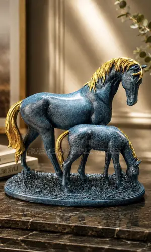 Gift Item Luxury Mare And Foal Horse Statue - Horse Decor Sculpture