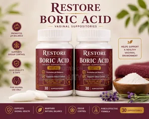 Restore Boric Acid Vaginal Suppositories (600 Mg)
