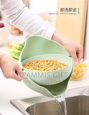 Plastic Colander and Mixing Bowl