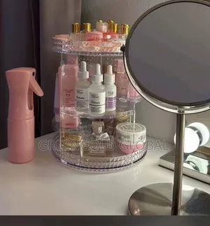 Transparent 360 Degree Rotation Desktop Cosmetic Box
