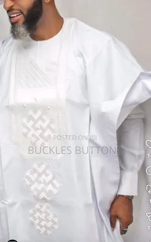 White Agbada With Ebo