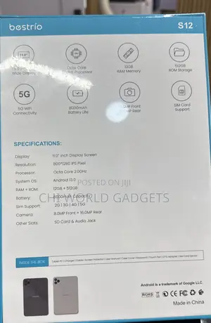 New Bestrio Tab S12 512 GB