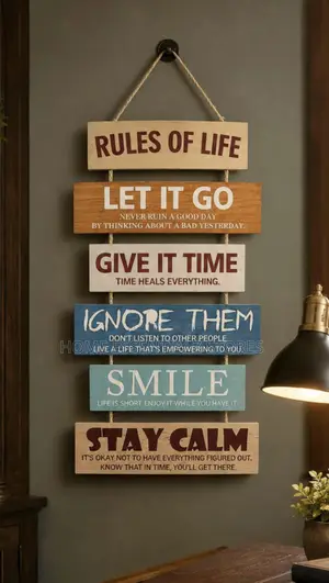 Gift Item Wooden Hanging Wall Plaque - Art Home Wall Decor Plaques