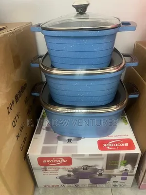 6 Pieces Marble Cookware Set