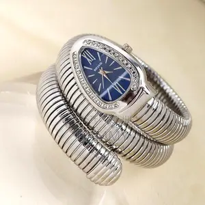 Unique Snake Shaped Design Bracelet Watch