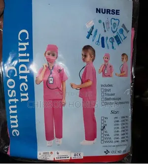 Kids Pink Nurse Costume Set