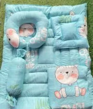 Baby Bedding Set With Mattress Head Support Pillow - Green