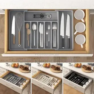 Expandable Cultery Organiser Drawer, Kitchen Tableware Storage Box