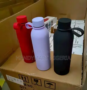 Fancy Steel Coated With Silicone Vacuum Water Flask
