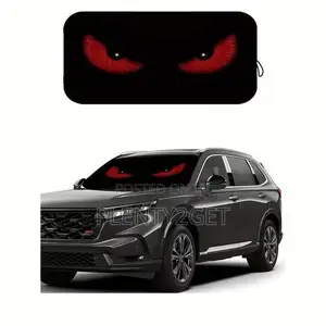 1pc Red Sunshade Uv Car Sun Visor - Car Sunshade, Foldable Windshield