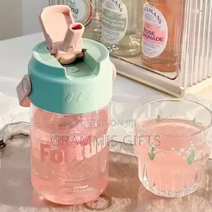 Summer Straw Water Bottle