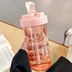 Transparent Straw and Tea Separator Bottle