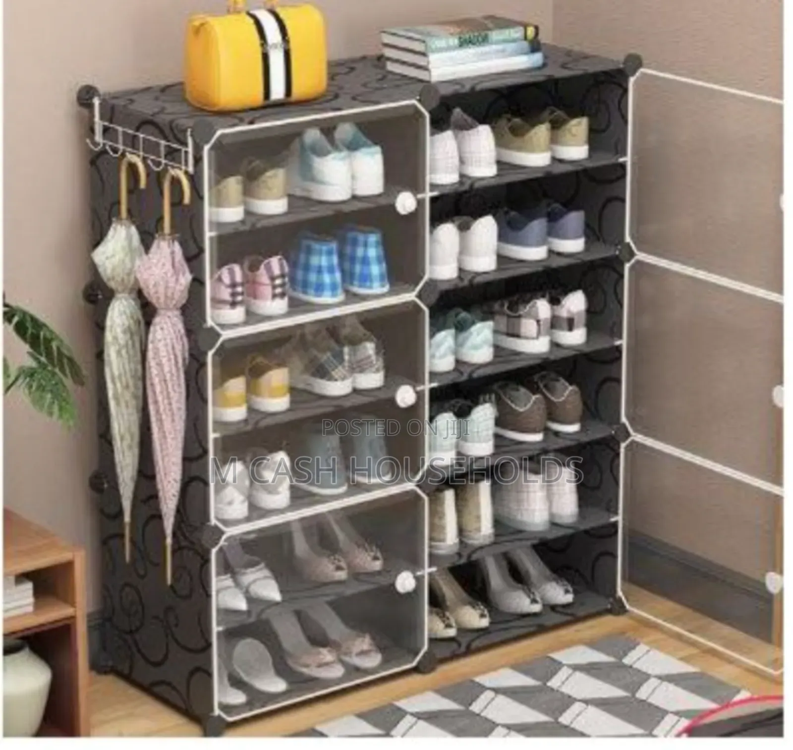 6 Layers Double Sided Quality Shoe Rack With Cover