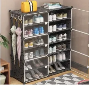 6 Layers Double Sided Quality Shoe Rack With Cover