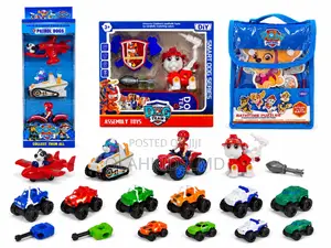 Paw Patrol Dog Team Assembly Toys, Vehicles Bath Puzzle Set
