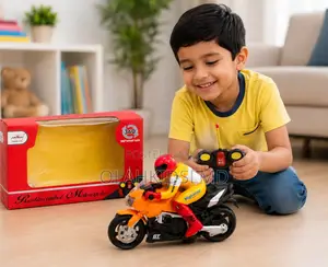 Rc Motorcycle Toy With Rider – 360° Wheel Spin Remote Control Bike