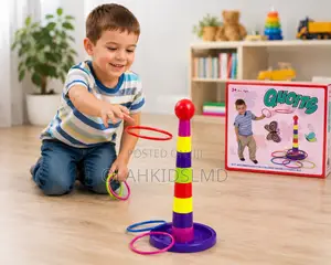 Quoits Ring Toss Game Set – Kids Outdoor/Indoor Toy (3+ Years)