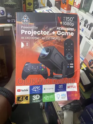 Gaming Smart Projector With 2pcs Xbox Controller Wireless Pad