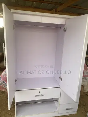 Modern 3-Door White Wardrobe With Full-Length Mirror and Drawer