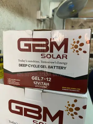 7ah 12v GBM Solar Gel Ups Battery