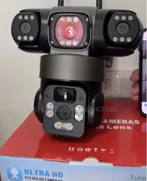 Solar Powered Auto-Tracking Complete 3 Lens CCTV Camera Ultra Hd
