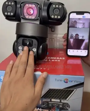 Intelligent Solar 3 Lens Rotating Ptz 4g Waterproof Camera