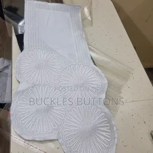 White Agbada Monogram Design