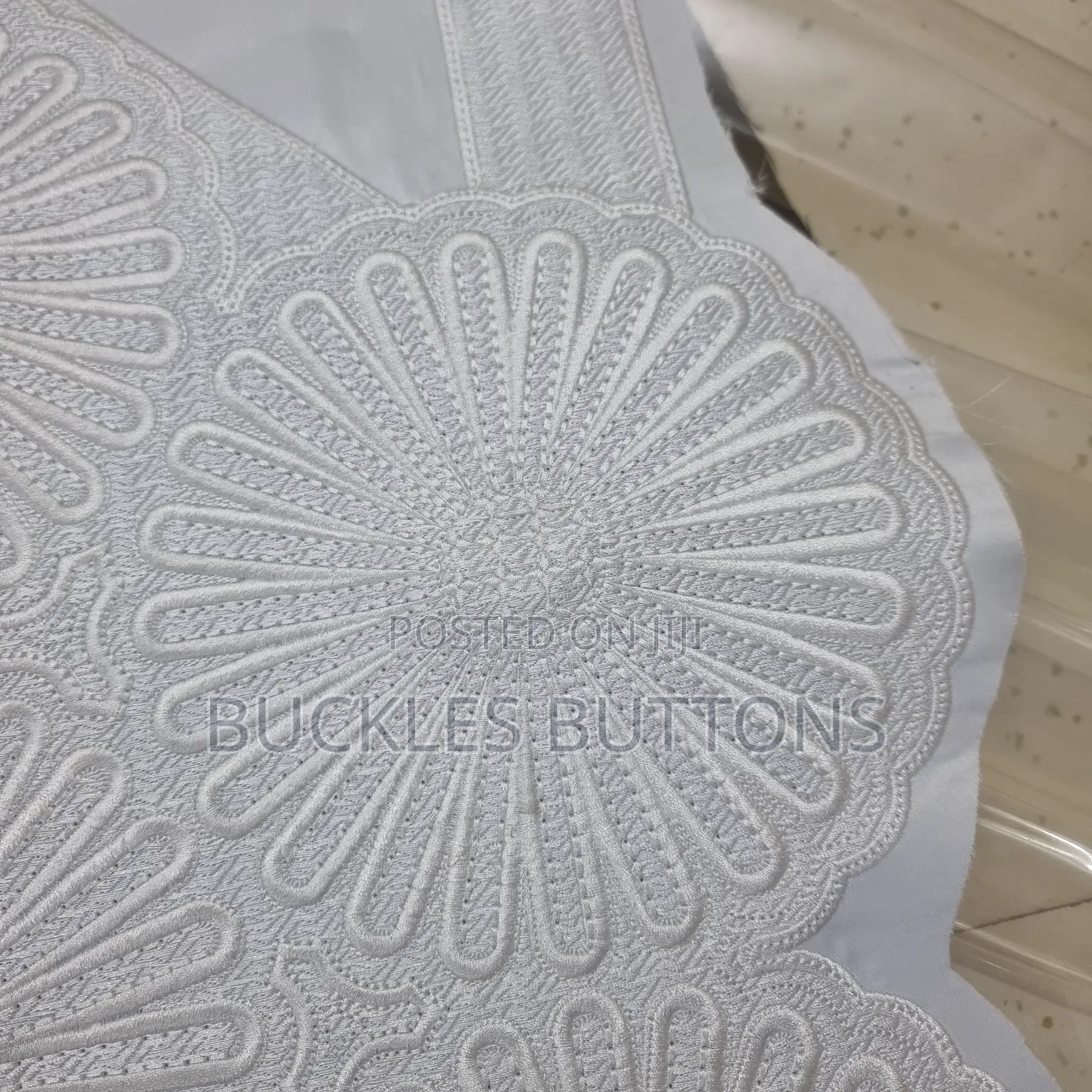 White Agbada Monogram Design