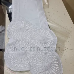 White Agbada Monogram Design