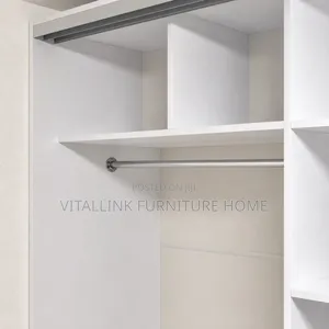 White Modular Closet Frame With Hanging Rail