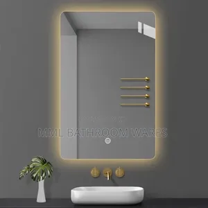 Square Backlit Led Mirrors With 3 Lights.