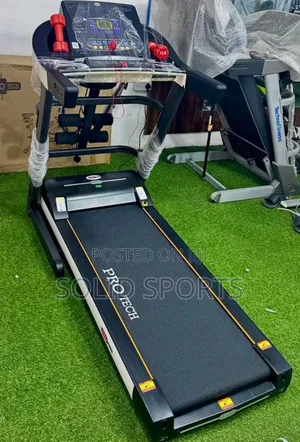 3 Hp (Pro Tech) Treadmill With Massager and Dumbbells