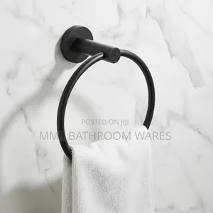 Black Stainless Steel Towel Ring