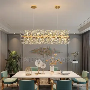 Long Crystal Chandelier