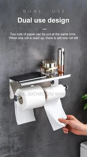 Double Tissue Holders With Shelf