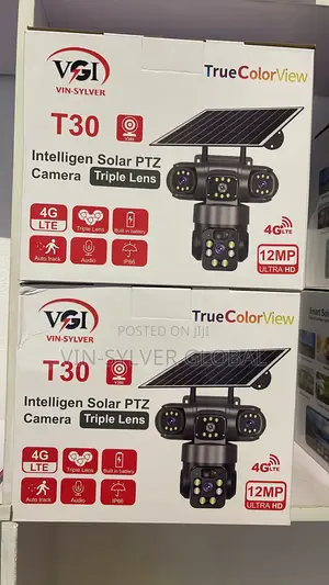 Tripple Lens Solar Powered 4g CCTV Ultra Hd Complete Three Lens Cam