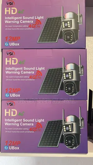 Ubox App Two Lens Solar Powered CCTV Camera