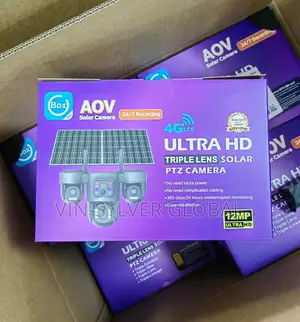 Tripple Lens Ubox App Solar CCTV Camera 4 Simcard