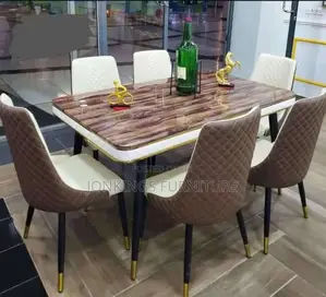 Brown Top 6 Seater Dining Set