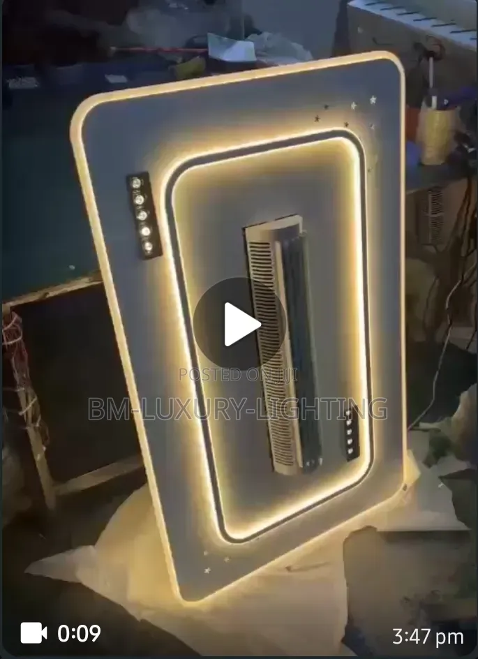 Modern Bladeless Ceiling Fan Chandelier