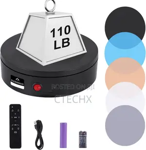 Rotating Display Stand Electric Turntable Photography 22cm, 50kg Load