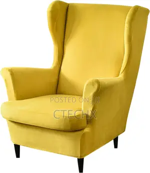 Mingfuxin Stretch Wingback Chair Covers 2 Piece Set - Velvet
